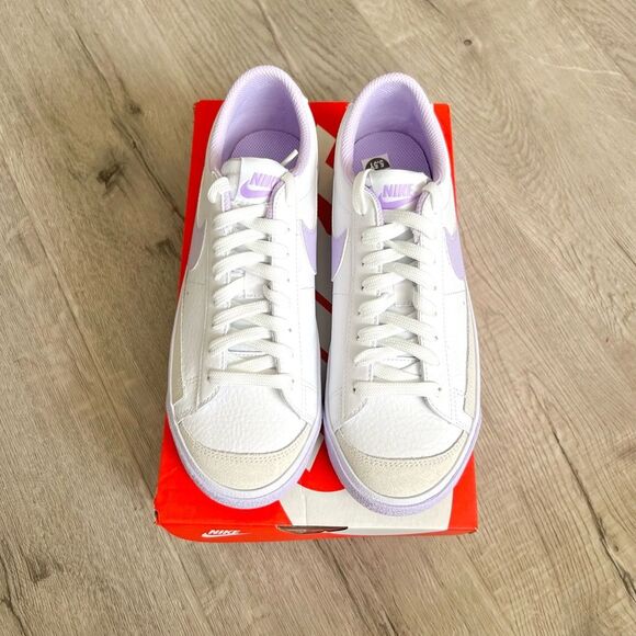 Nike Blazer Low 77 Sneaker - White/Lilac Purple - Size 5.5Y youth, 7 women’s - Picture 6 of 8